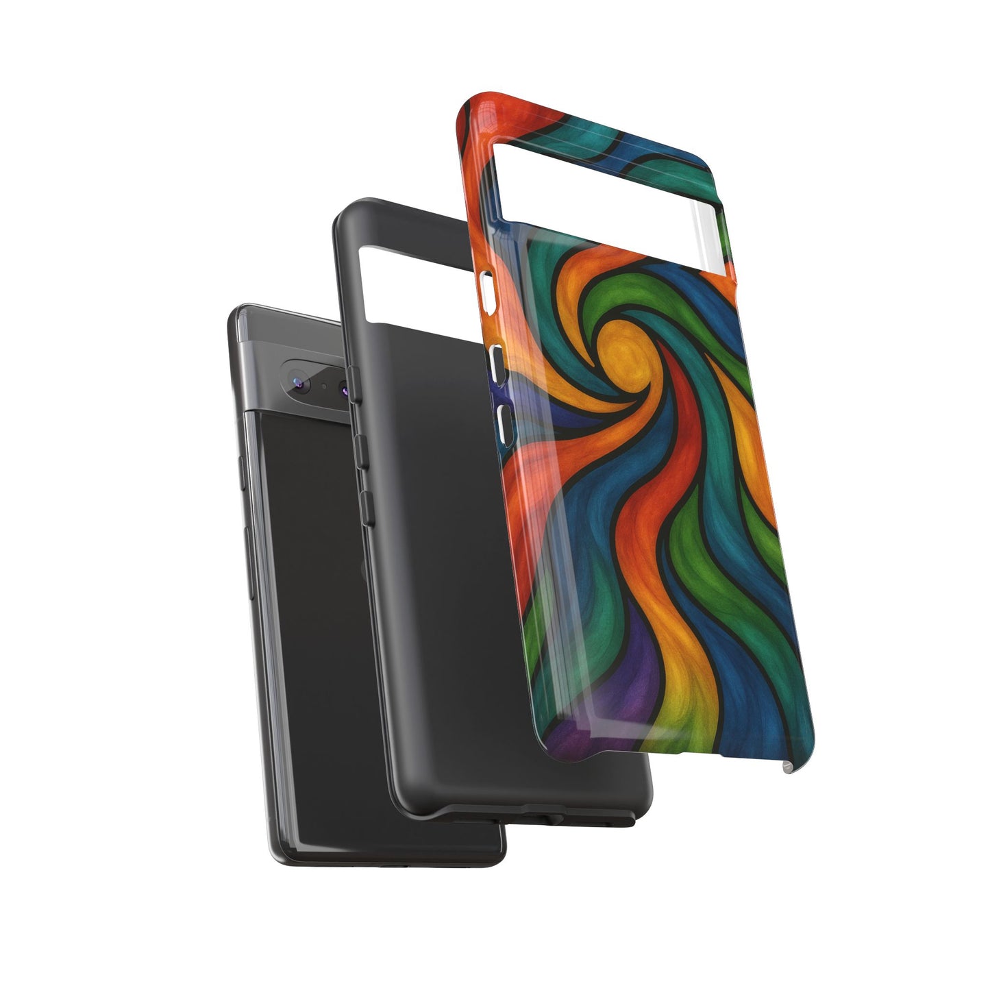 Colorful Swirl Phone Case | Tough Cases, Vibrant Design, Gift for Art Lovers, Funky Case, Unique Phone Accessories