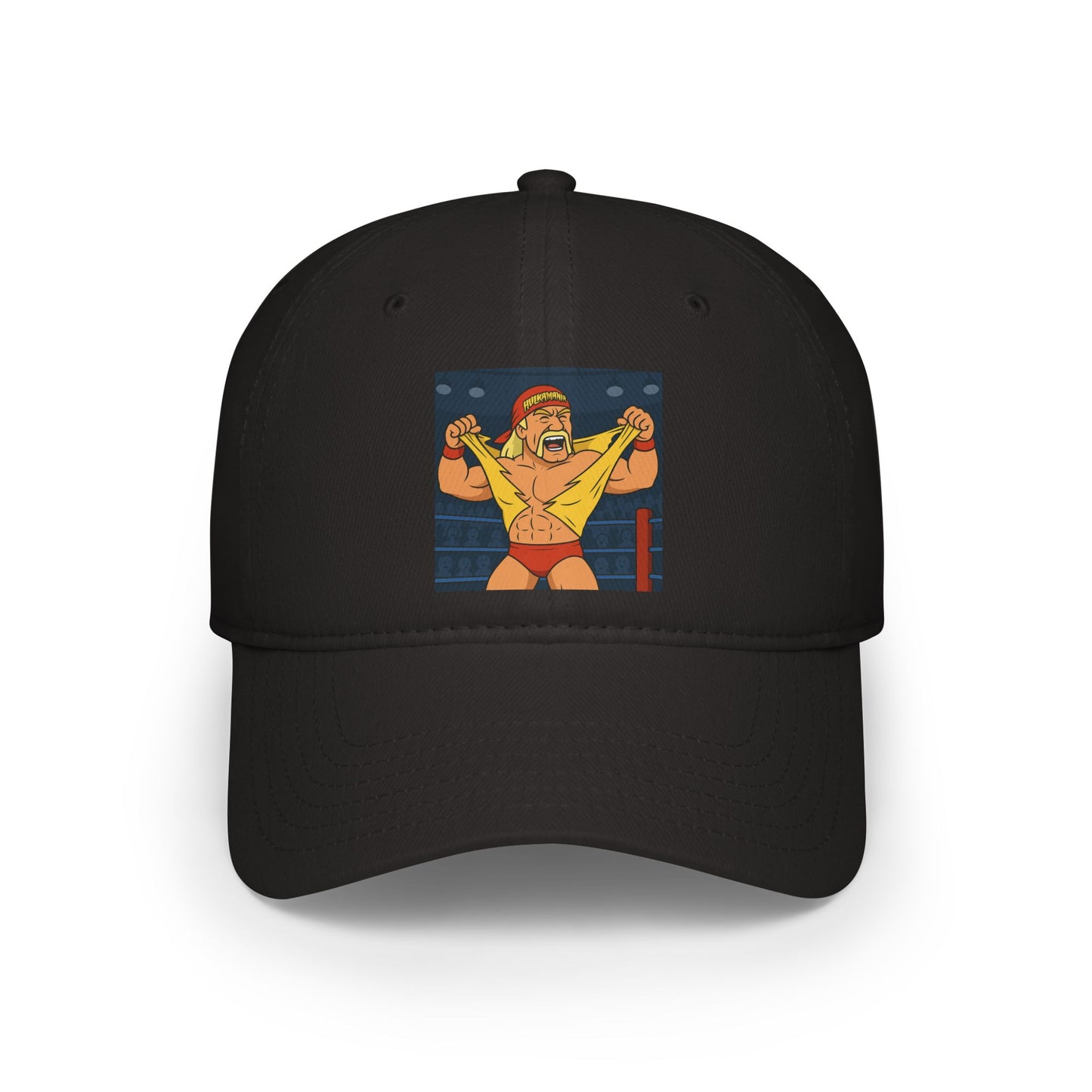 Vibrant Wrestling Cap, Fun Low Profile Baseball Cap for Sports Fans, Gift for Wrestlers, Birthday, Casual Wear, Unique Summer Hat, hulk hogan