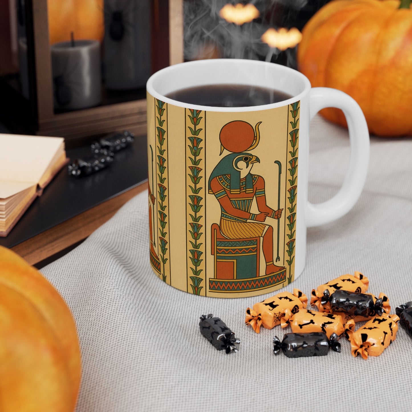Egyptian Goddess Ceramic Mug - Unique Coffee Cup, Perfect for Gifts, Home Decor, Kitchen, Ancient Art Lovers, 11oz & 15oz