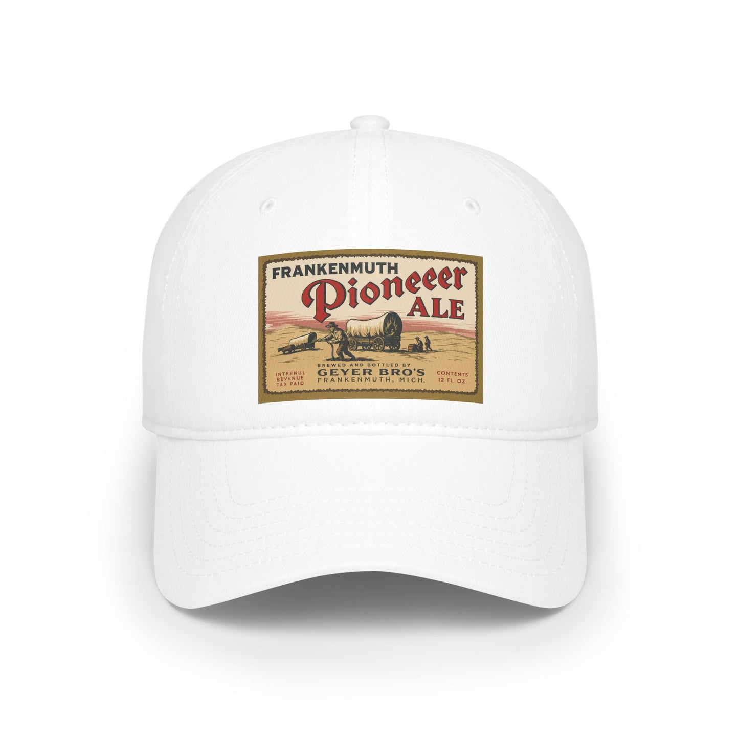 Vintage Pioneer Ale Baseball Cap - Red Adjustable Hat, Great for Breweries, Outdoor Events, Gifts, and Casual Wear
