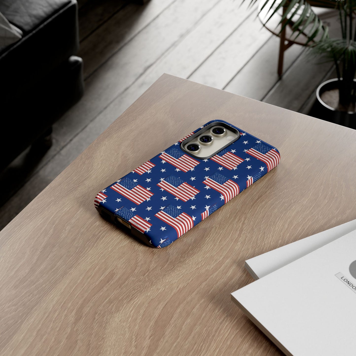 Patriotic Phone Case, Independence Day Accessories, American Flag Design, Star-Spangled Cover, Summer BBQ Gift