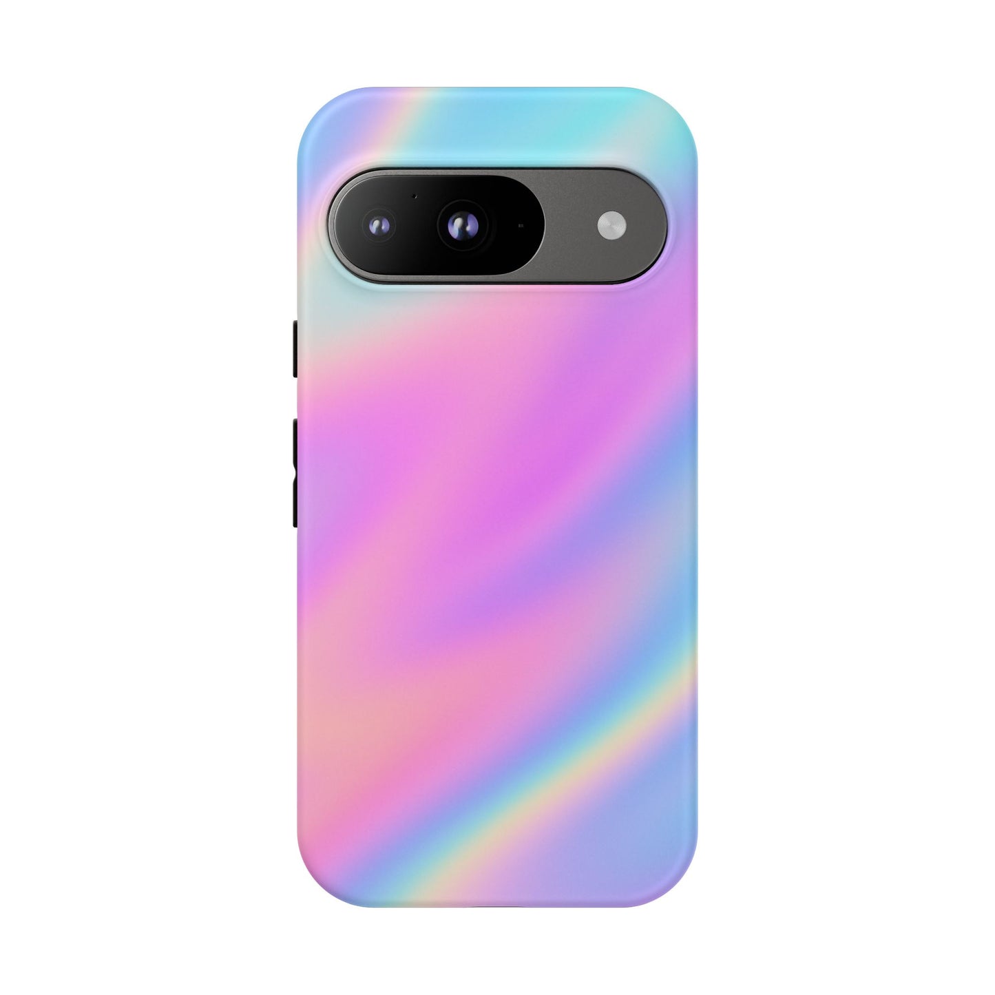 Colorful Holographic Phone Case, Tough Cases for iPhone, Trendy Phone Cover, Unique Gift for Her, Pastel Phone Accessory