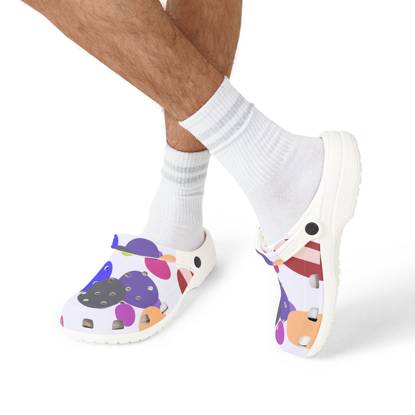 Colorful Foam Clogs, Fun Slip-On Shoes for Summer, Casual Footwear for Pool, Beach and Home