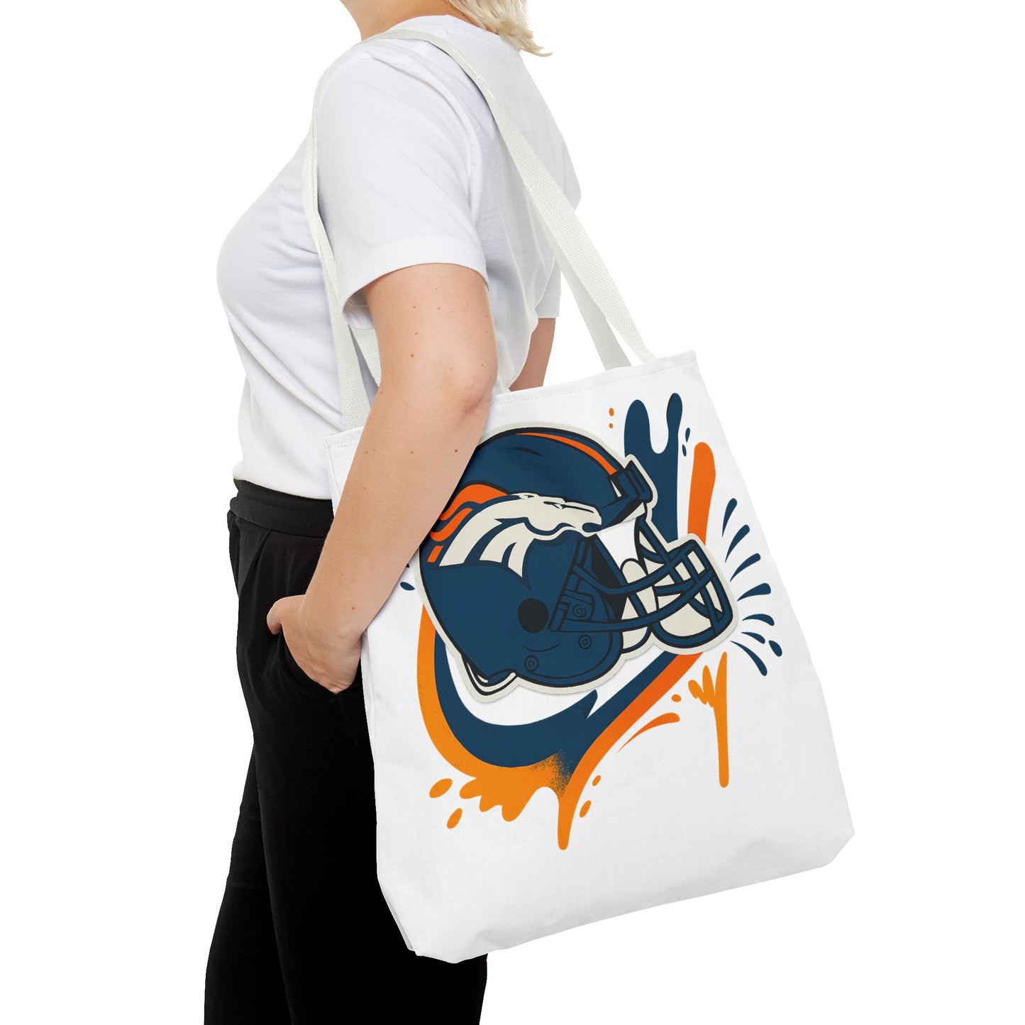 Denver Broncos Sports Tote Bag, Game Day Tote, Football Fan Gift, NFL Accessories, Team Spirit Bag, AOP Design