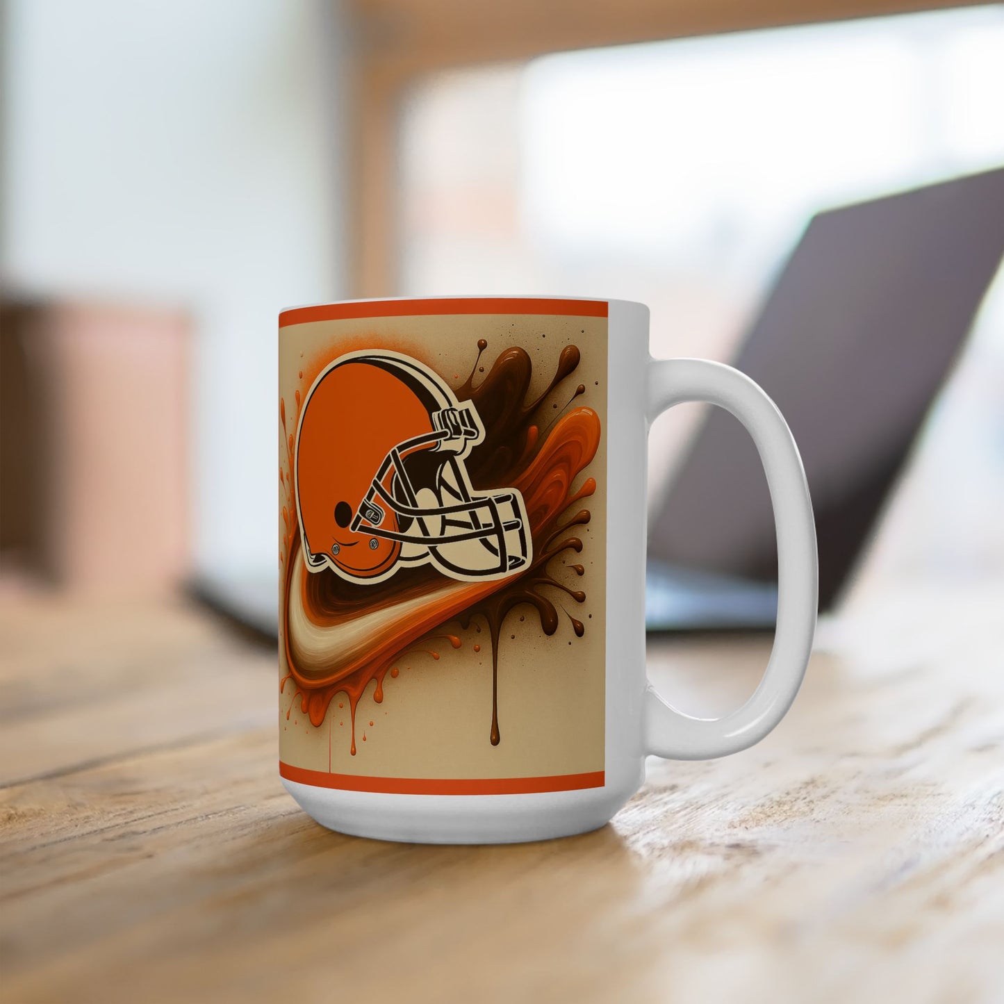 Cleveland Browns Fan Ceramic Mug, 11oz or 15oz, NFL Gift, Sports Coffee Cup, Football Fan Merchandise, Game Day Drinkware