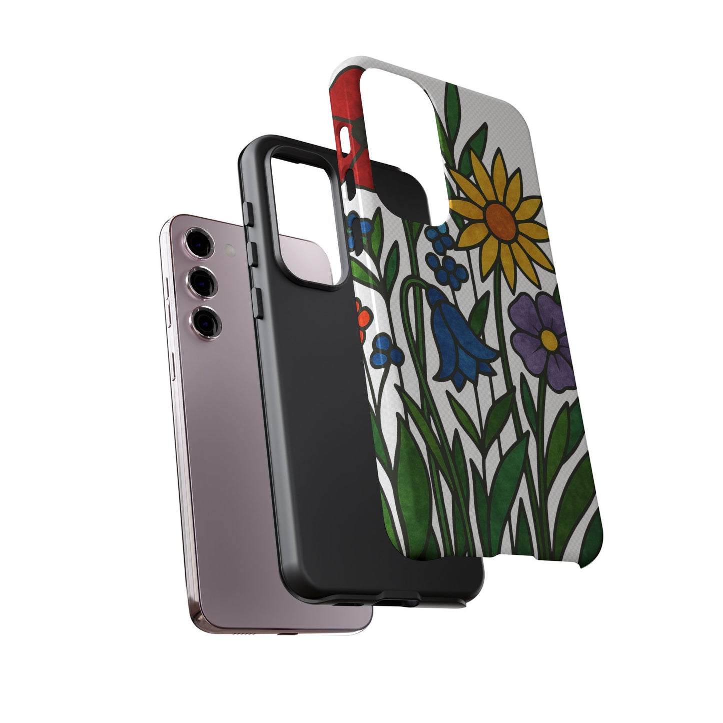 Floral Phone Case, Vibrant Flower Design, Tough Protection, Gift for Nature Lovers, Spring Decor
