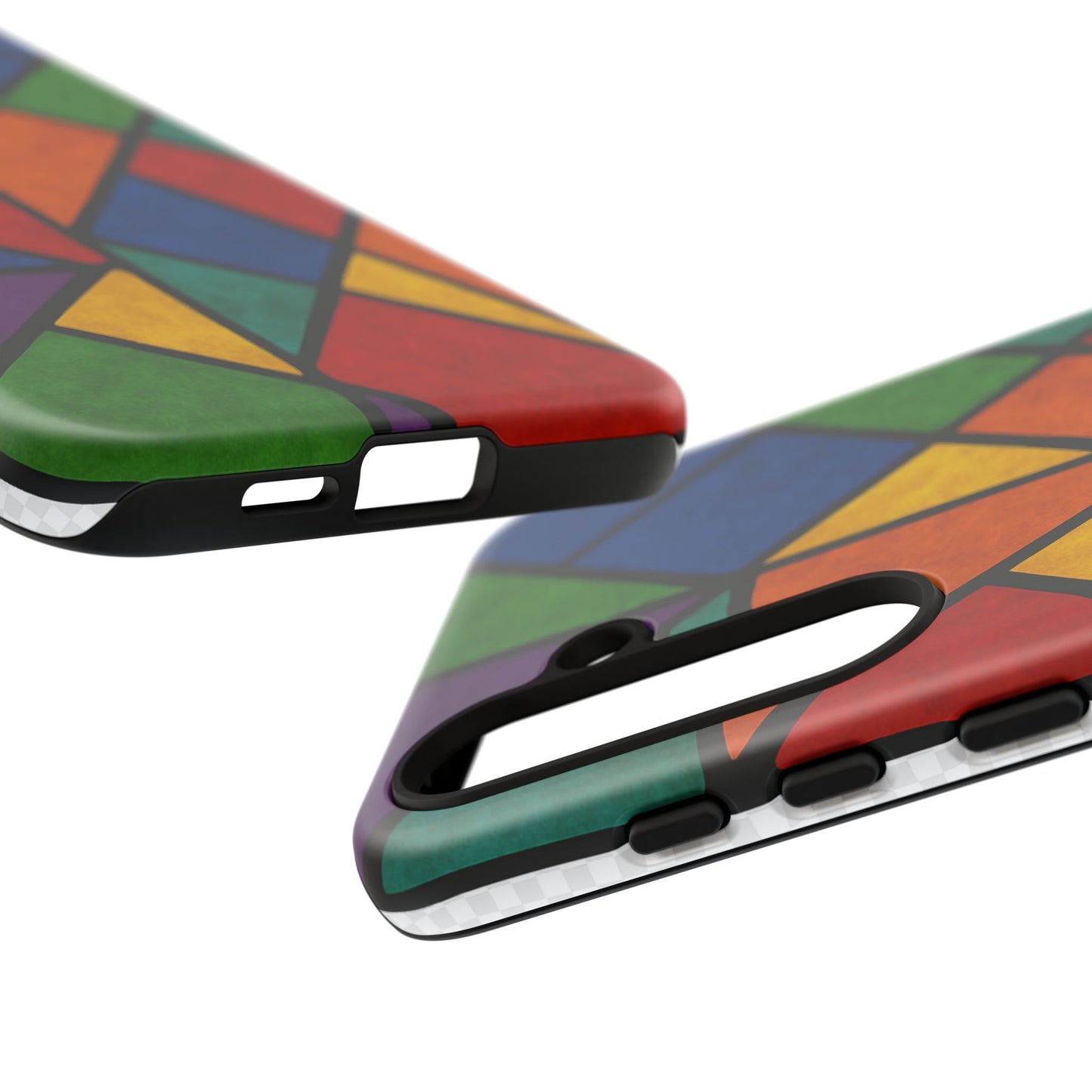 Colorful Phone Case, Stained Glass Pattern, Artistic Phone Cover, Unique Smartphone Protection, Vibrant Gift for All Occasions