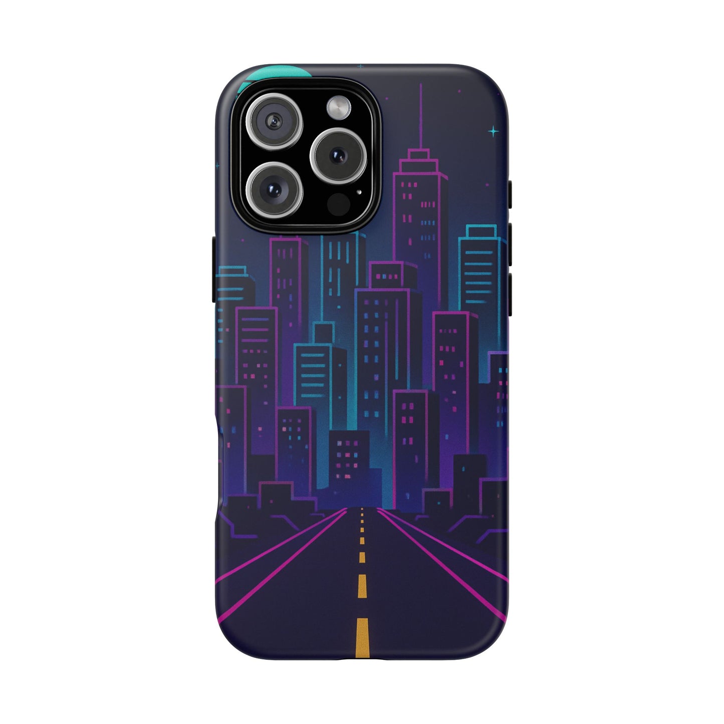 Cityscape Phone Case, Tough Cases, Urban Style, Nighttime Vibe, Phone Cover, Gift for City Lovers, Modern Design