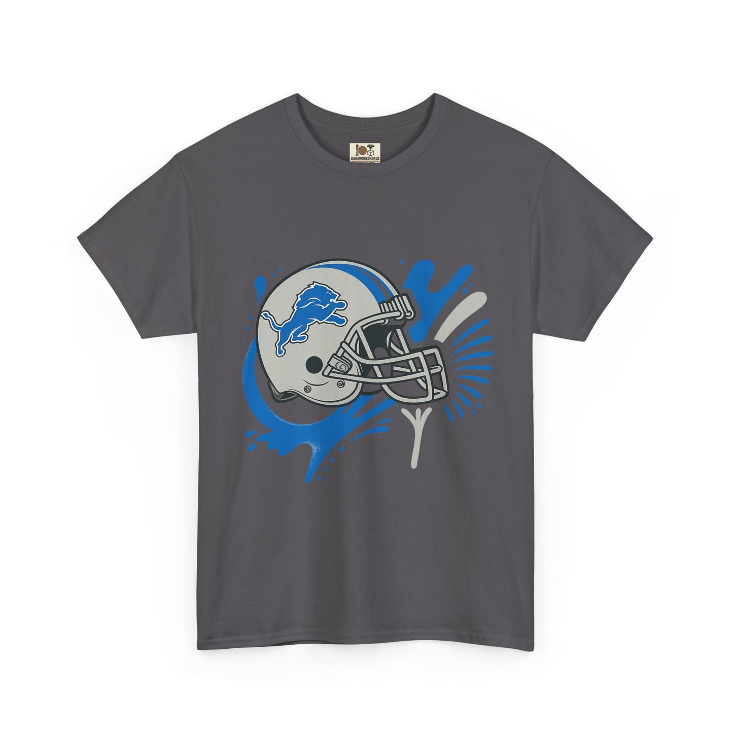 Detroit Lions Fan Heavy Cotton Tee, Sports Apparel, Gift for Gamers, Casual Wear, Team Spirit Shirt