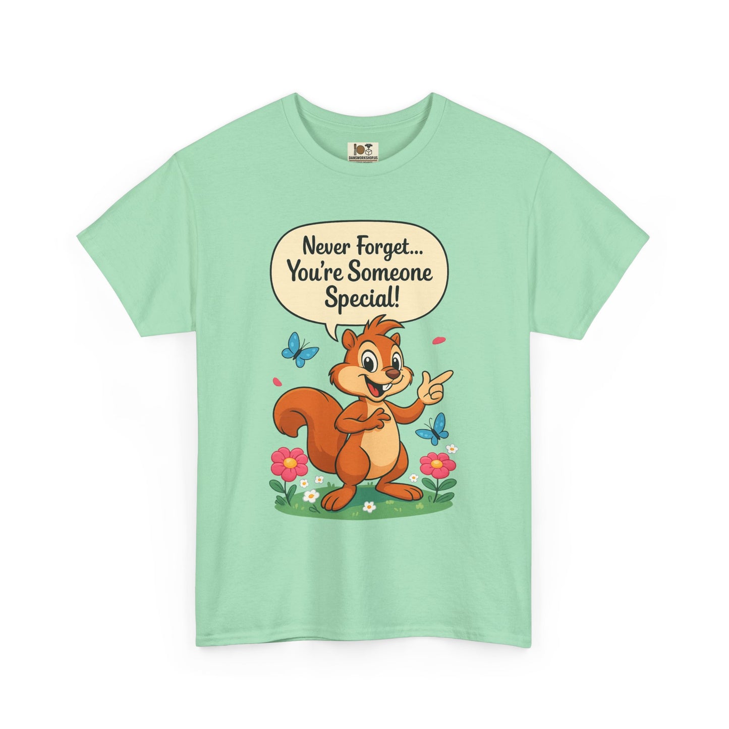 Special Message Unisex Tee, Positive Affirmation Shirt, Cute Squirrel Graphic Tee, Gift for Friends, Everyday Casual Wear