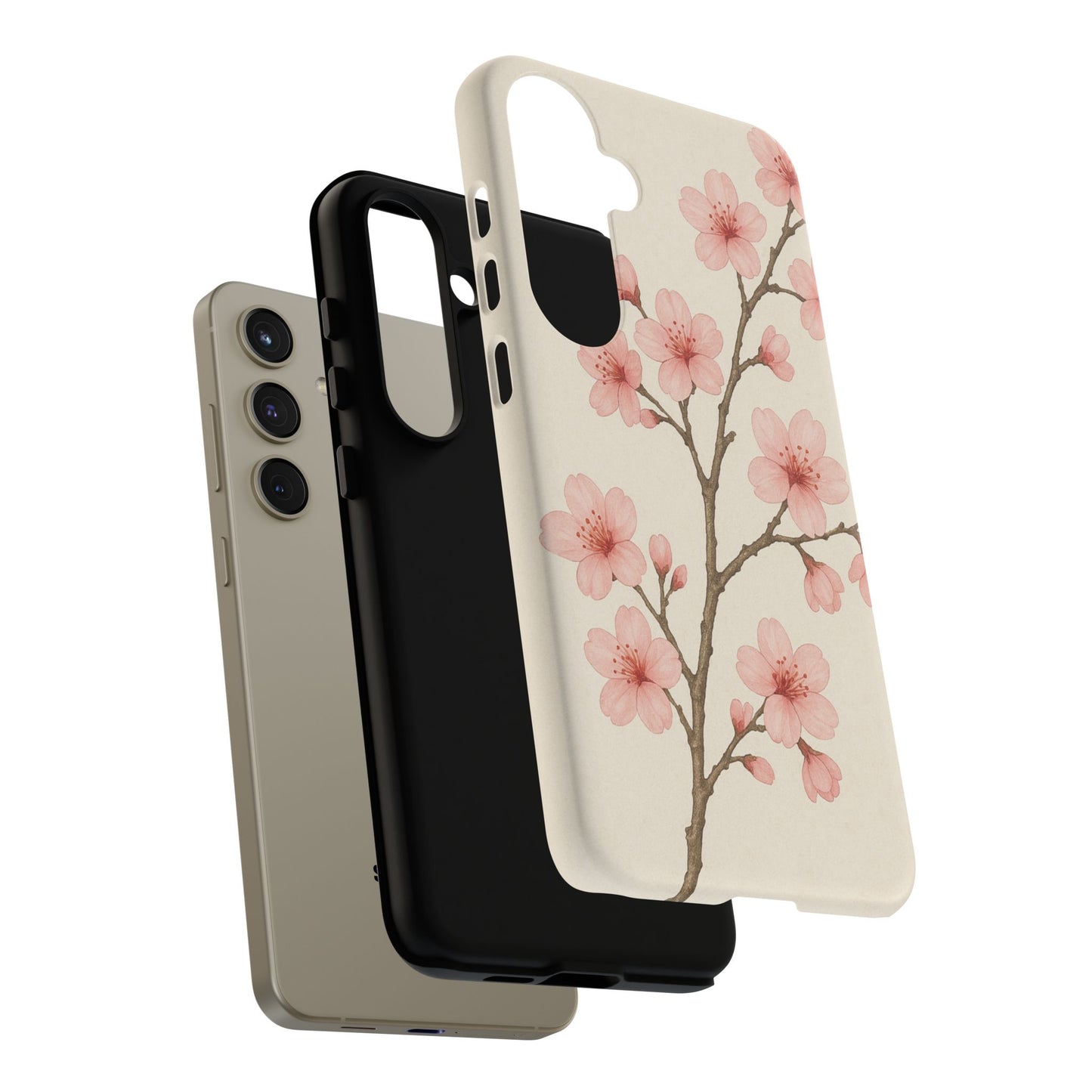 Cherry Blossom Phone Case, Floral Phone Cover, Tough Case for Gifts, Spring Decor, Cute Tech Accessories, Nature Lover's Gift