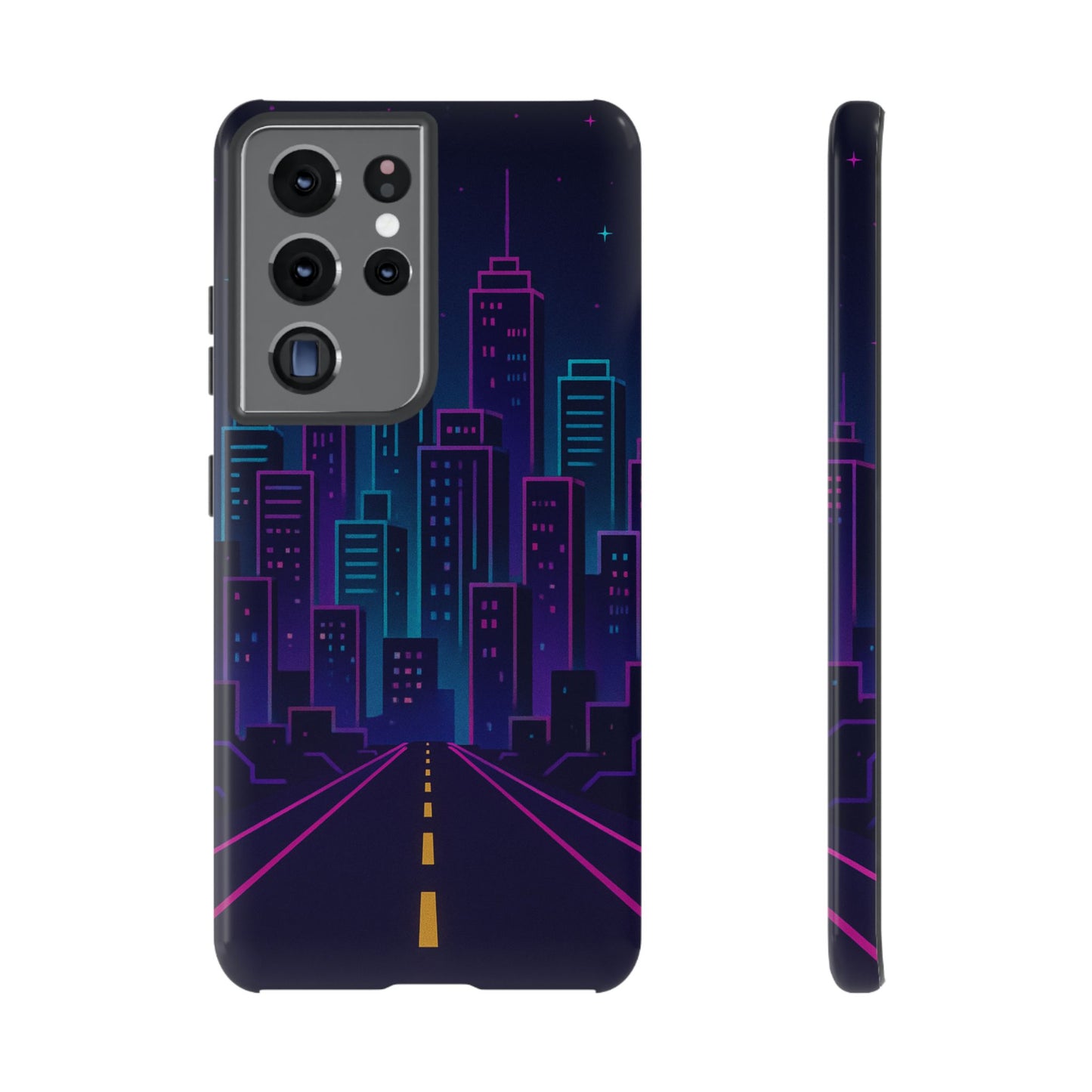 Cityscape Phone Case, Tough Cases, Urban Style, Nighttime Vibe, Phone Cover, Gift for City Lovers, Modern Design