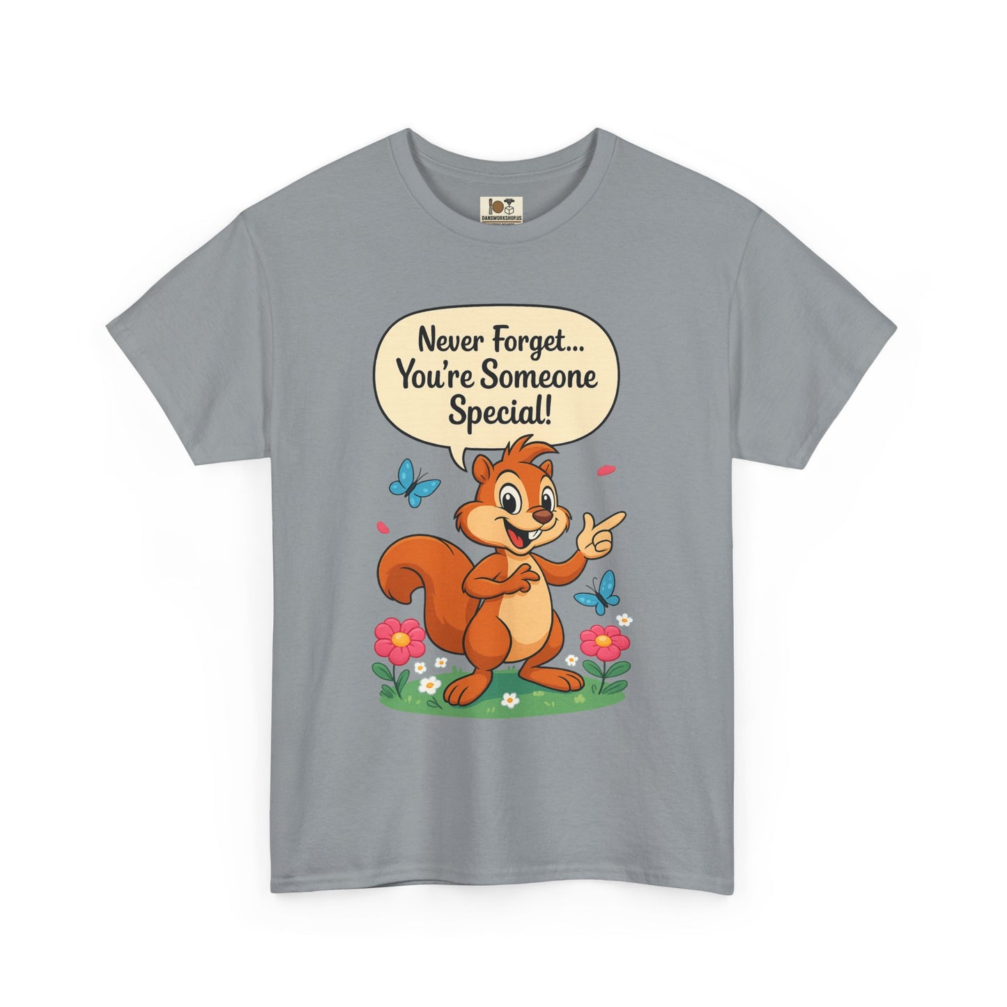 Special Message Unisex Tee, Positive Affirmation Shirt, Cute Squirrel Graphic Tee, Gift for Friends, Everyday Casual Wear