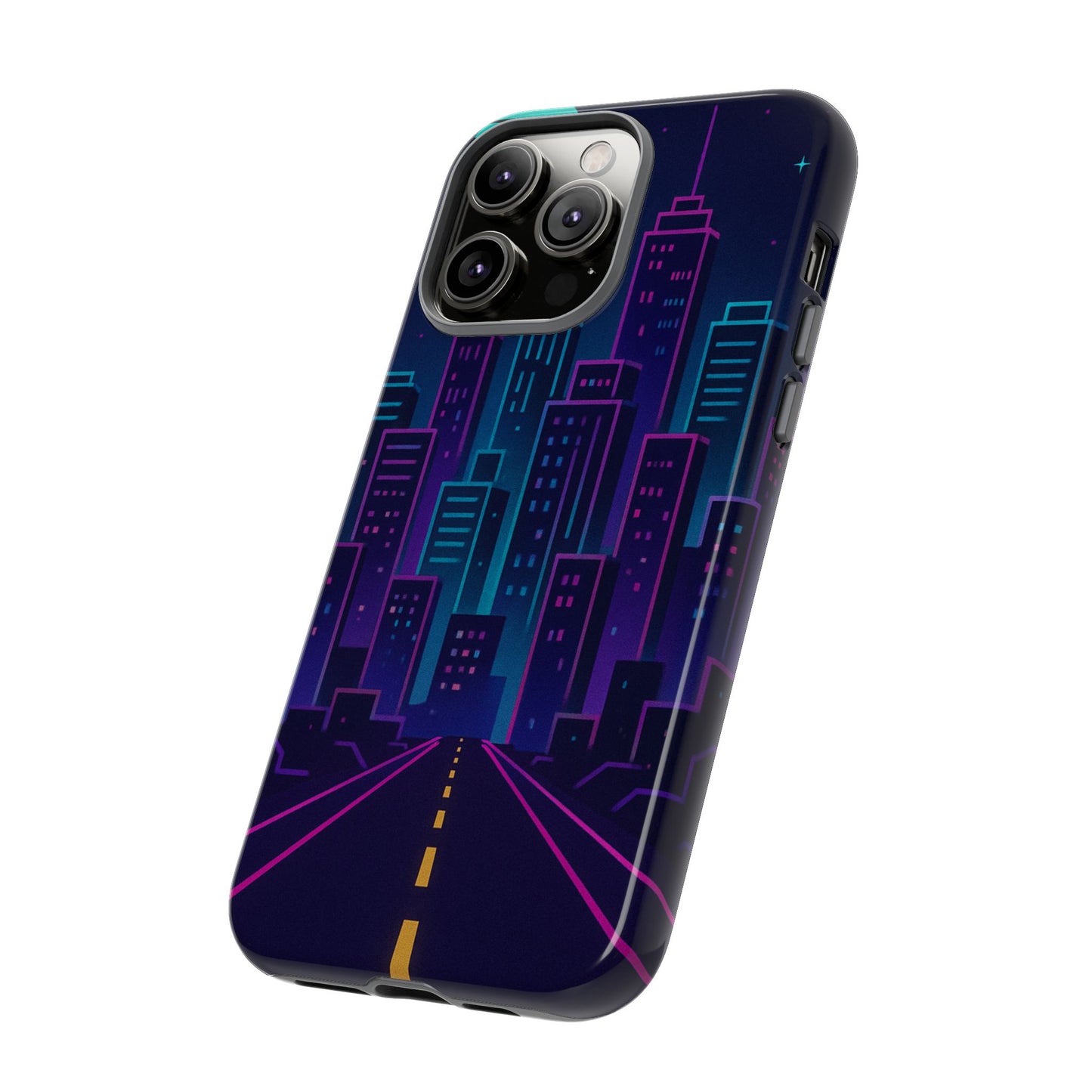 Cityscape Phone Case, Tough Cases, Urban Style, Nighttime Vibe, Phone Cover, Gift for City Lovers, Modern Design
