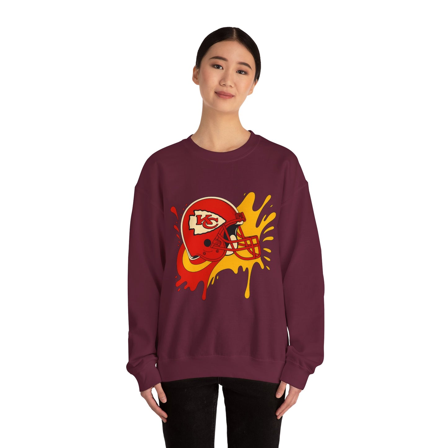 Kansas City Football Sweatshirt, Cozy Game Day Crewneck, Unisex Sportswear, Perfect for Football Fans, Team Spirit Apparel, Holiday Gift