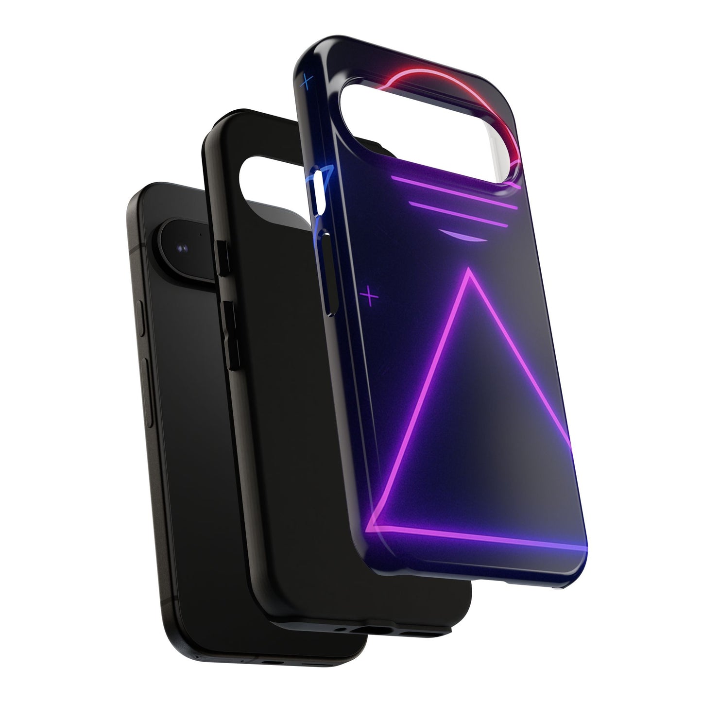 Retro Neon Phone Case, Tough Cases for iPhone, 80s Aesthetic Phone Cover, Abstract Neon Design, Gift for Tech Lovers