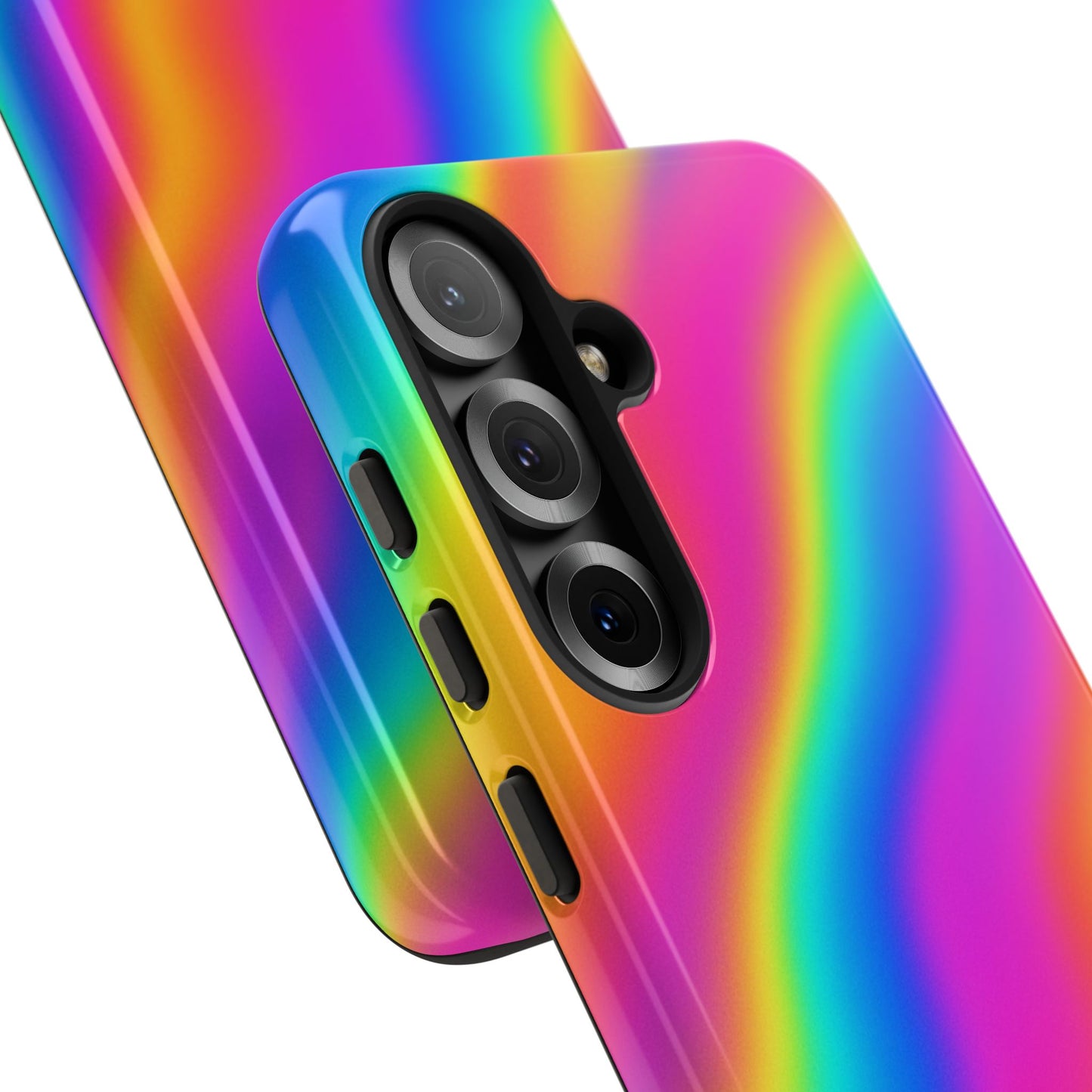 Rainbow Wavy Phone Case - Colorful Tough Cases for Stylish Protection, LGBTQ+ Pride Gift, Trendy Phone Accessory, Birthday, Holiday Present