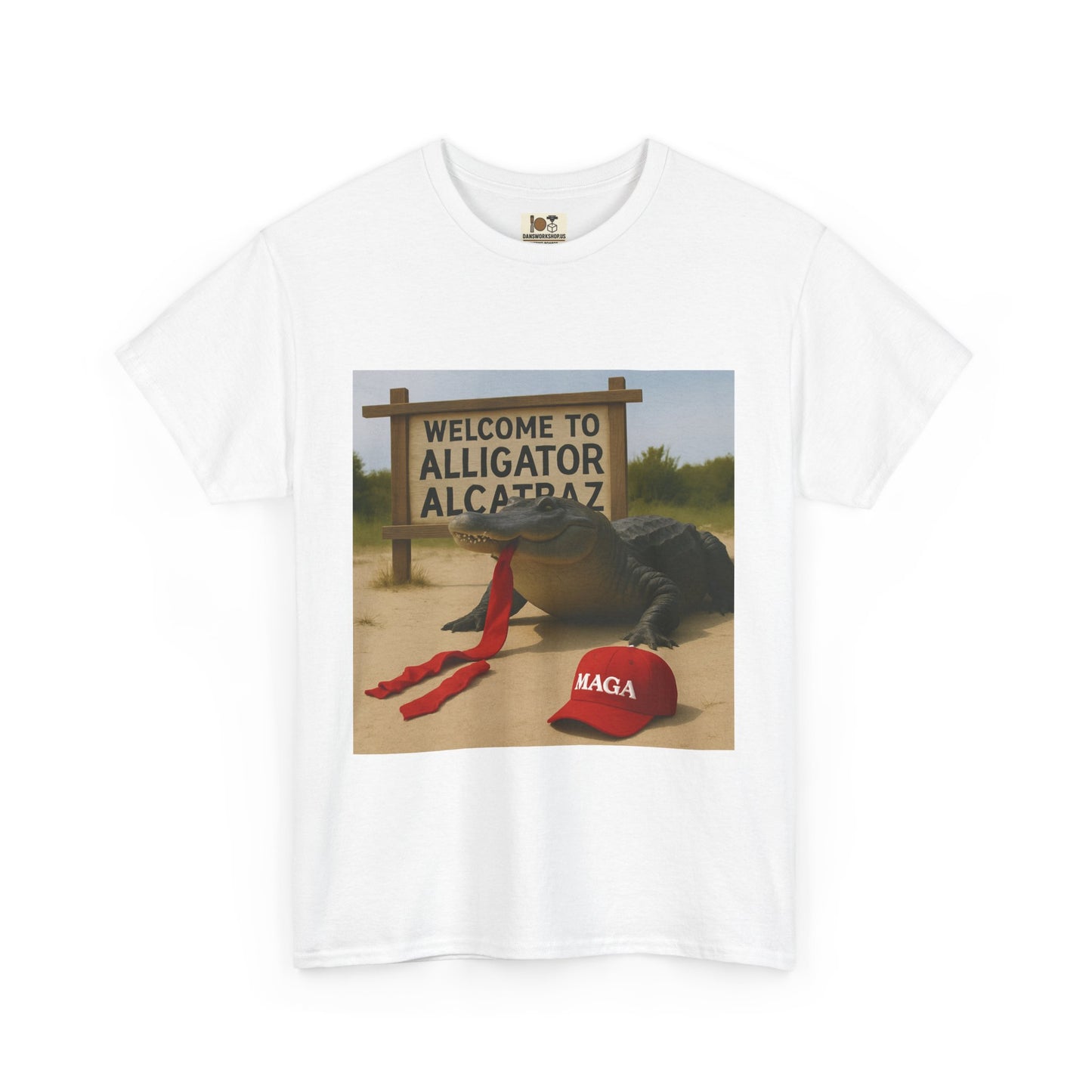 Welcome to Alligator Alcatraz Tee, Funny Animal Shirt, Unisex Cotton Top, Gift for Animal Lovers, Casual Wear, Novelty T-Shirt