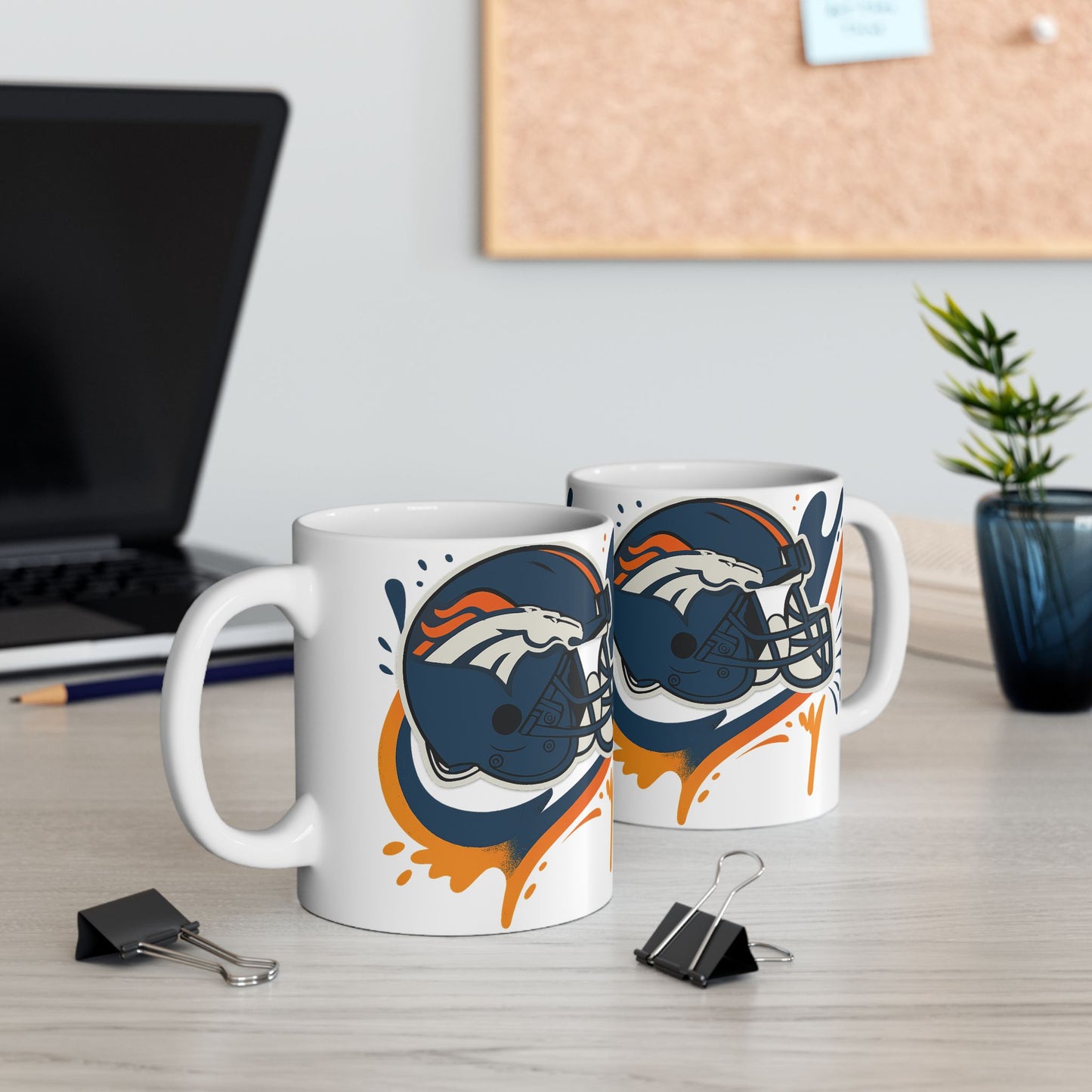 Denver Broncos Sports Ceramic Mug - Perfect for Game Day, NFL Fans, Gift for Him/Her, Team Spirit