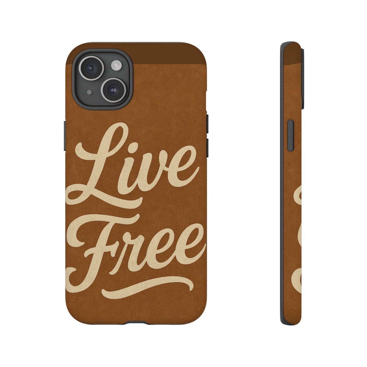 Live Free Phone Case, Tough Cases, Inspirational Phone Accessories, Gift for Adventurers, Customizable Design, Unique Tech Gifts