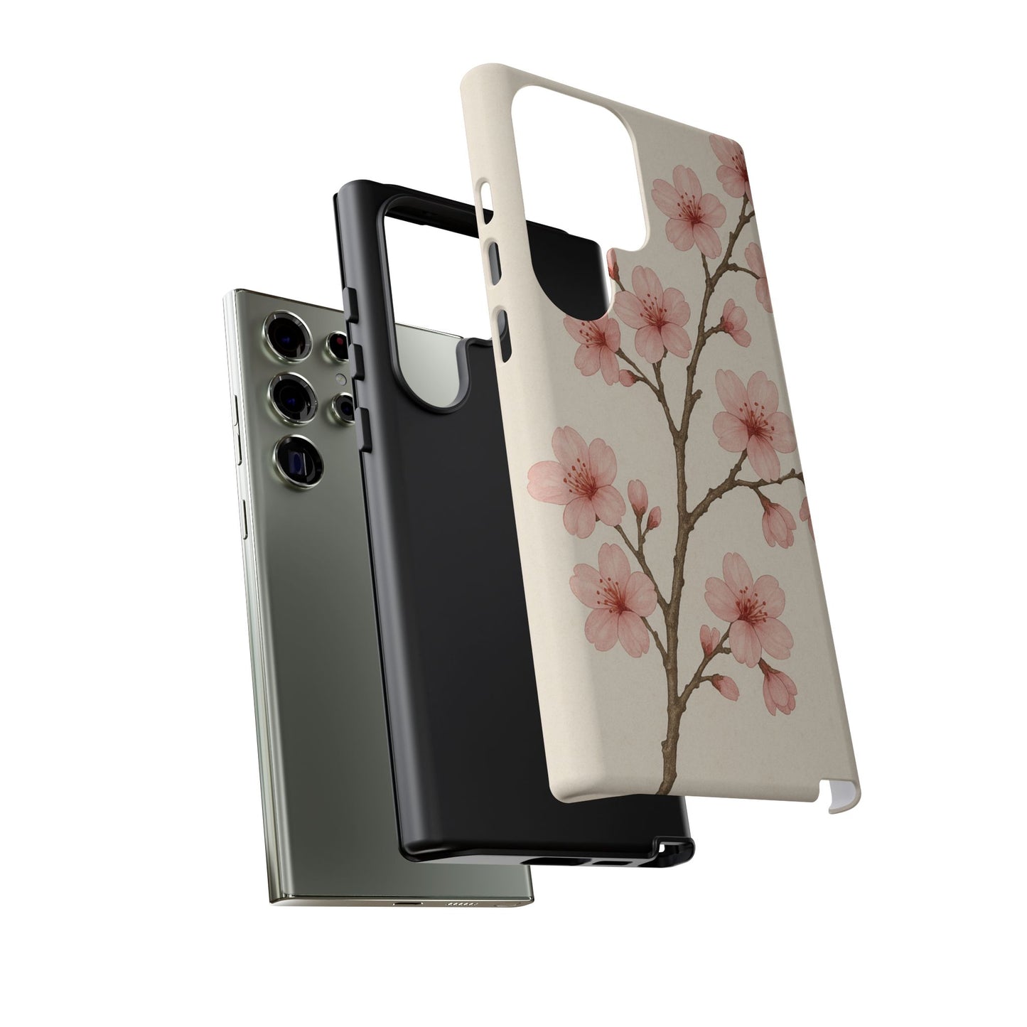 Cherry Blossom Phone Case, Floral Phone Cover, Tough Case for Gifts, Spring Decor, Cute Tech Accessories, Nature Lover's Gift