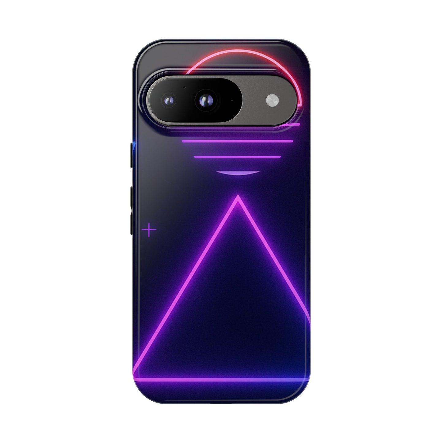 Retro Neon Phone Case, Tough Cases for iPhone, 80s Aesthetic Phone Cover, Abstract Neon Design, Gift for Tech Lovers