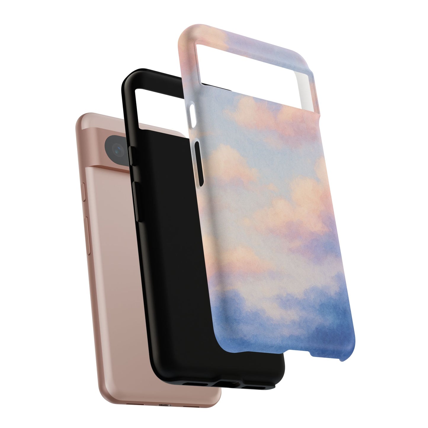 Sky Blue Cloud Phone Case, Tough Phone Cover, Aesthetic Cell Phone Accessory, Gift for Teen, Trendy Tech Protection