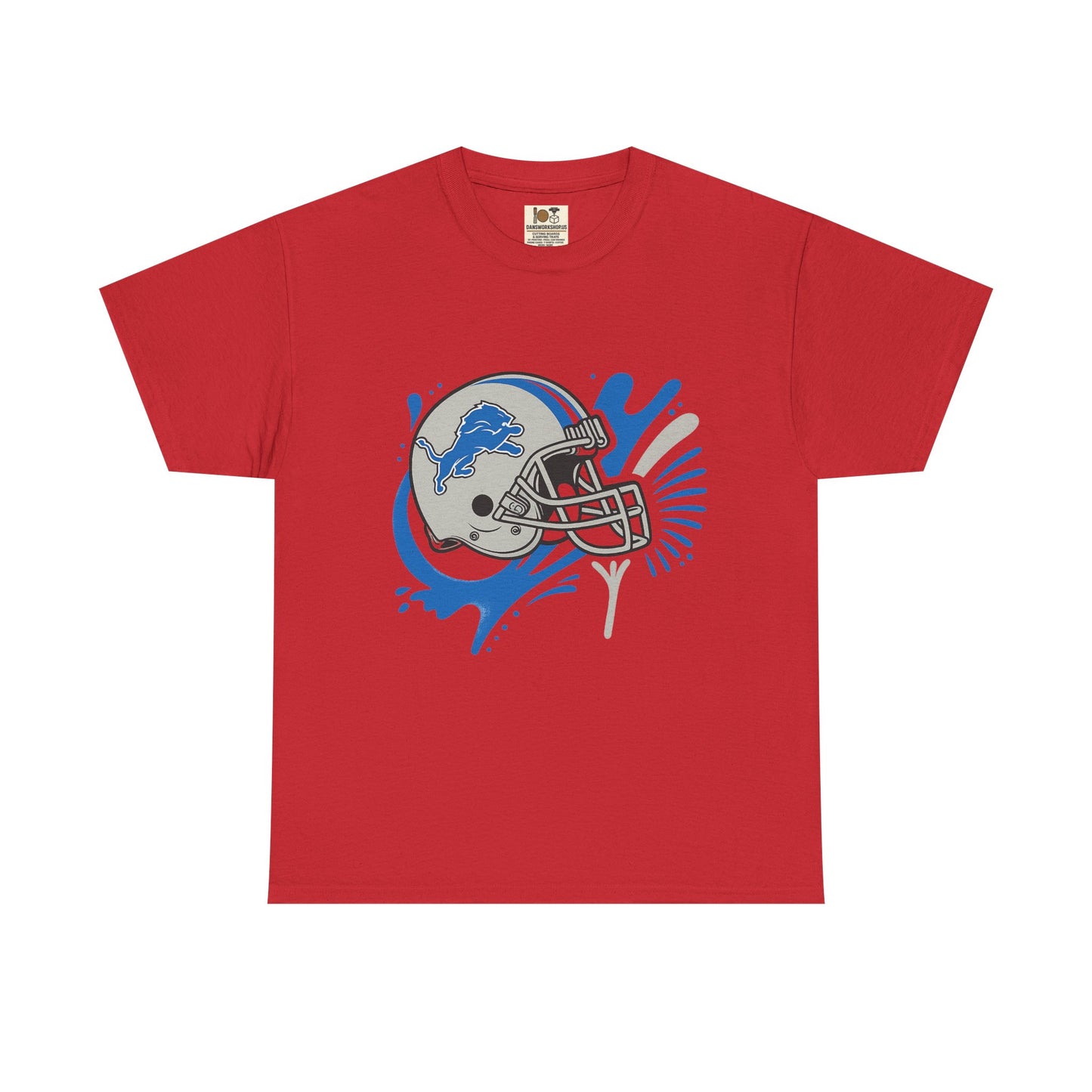 Detroit Lions Fan Heavy Cotton Tee, Sports Apparel, Gift for Gamers, Casual Wear, Team Spirit Shirt