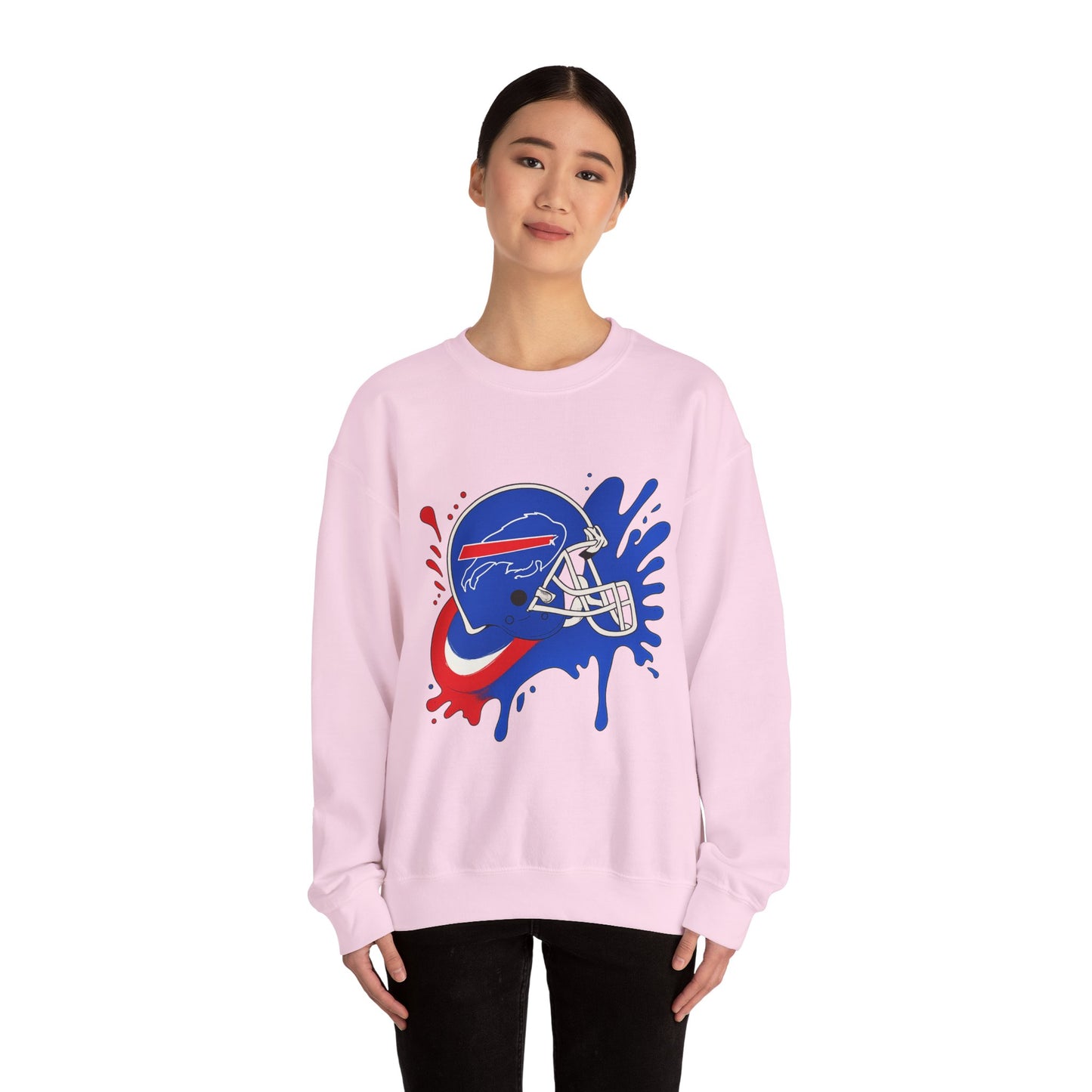 Buffalo Bills Inspired Crewneck Sweatshirt, NFL Fan Gear, Casual Sportswear, Game Day Apparel, Unisex Sweatshirt, Tailgate Clothing