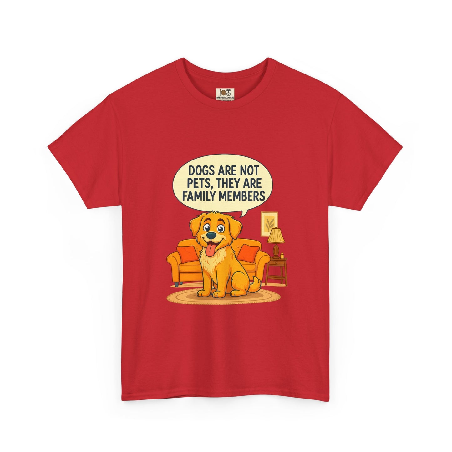 Family Member Dog Tee - Unisex Heavy Cotton Shirt, Pet Lover Gift, Birthday Gift, Casual Wear, Animal Lover Apparel