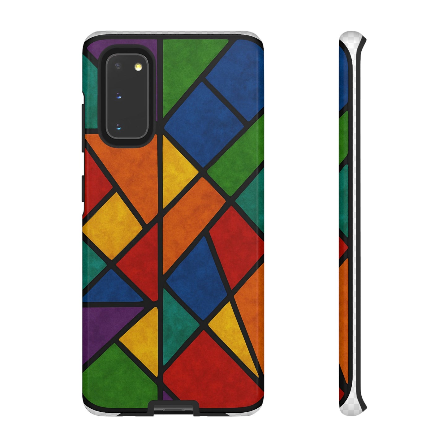 Colorful Phone Case, Stained Glass Pattern, Artistic Phone Cover, Unique Smartphone Protection, Vibrant Gift for All Occasions
