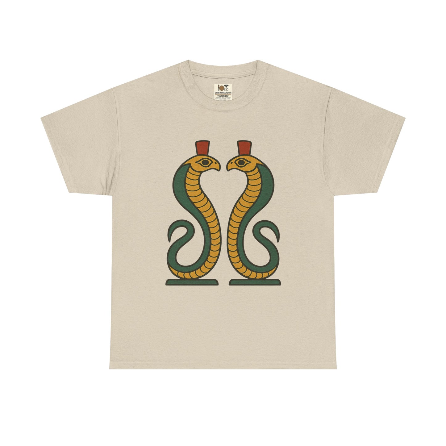 Cobra Graphic Tee - Unisex Heavy Cotton T-Shirt, Vintage Snake T-Shirt, Cool Graphic Tee, Animal Lover Gift, Summer Casual Wear, Egyptian