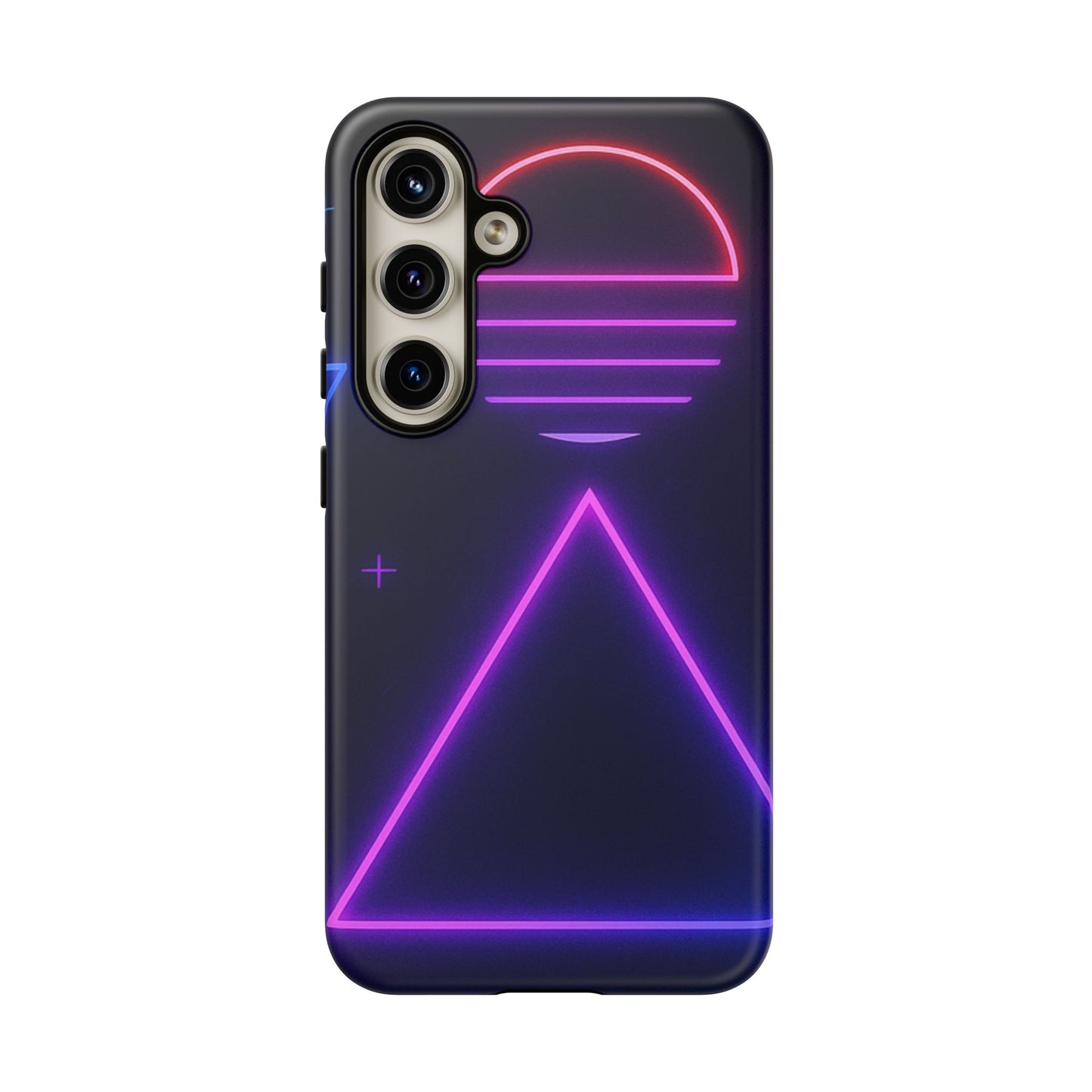 Retro Neon Phone Case, Tough Cases for iPhone, 80s Aesthetic Phone Cover, Abstract Neon Design, Gift for Tech Lovers