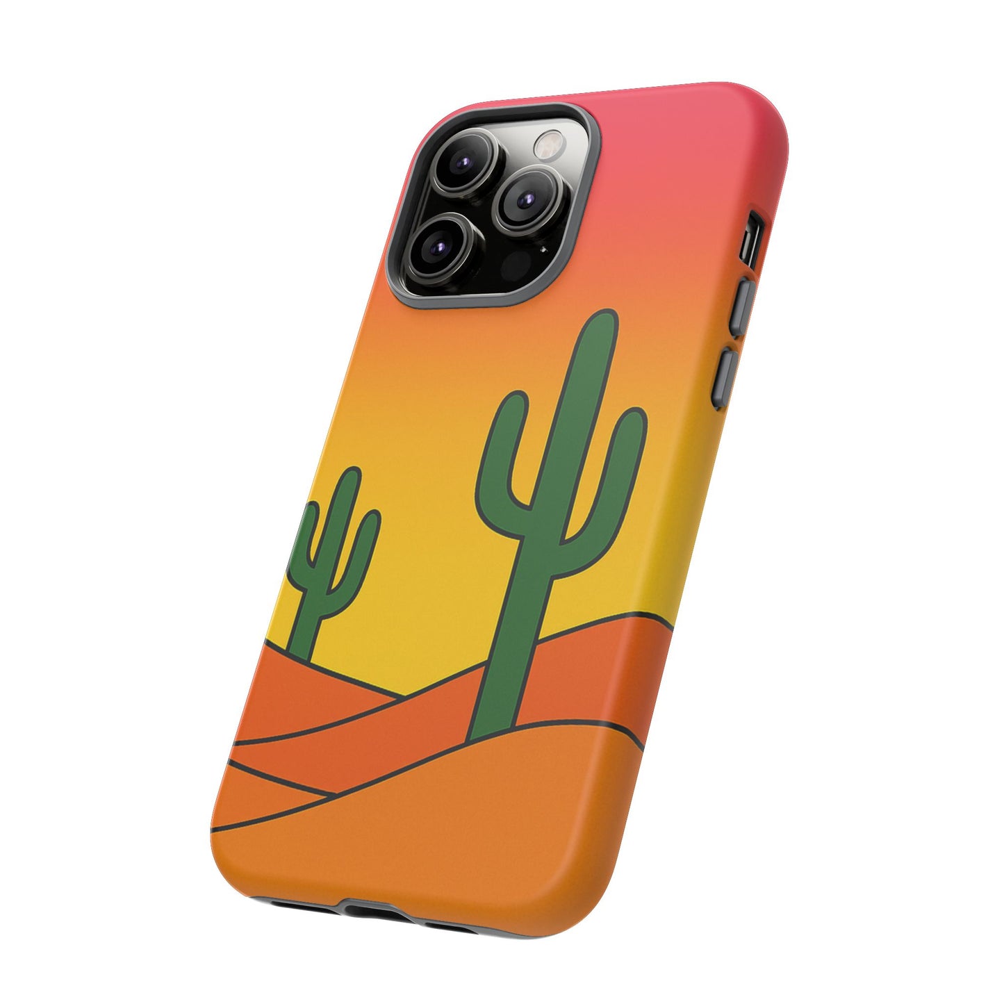 Desert Vibes Phone Case, Tough Cases, Cactus Design, Colorful Phone Cover, Summer Aesthetic, Unique Gift Idea
