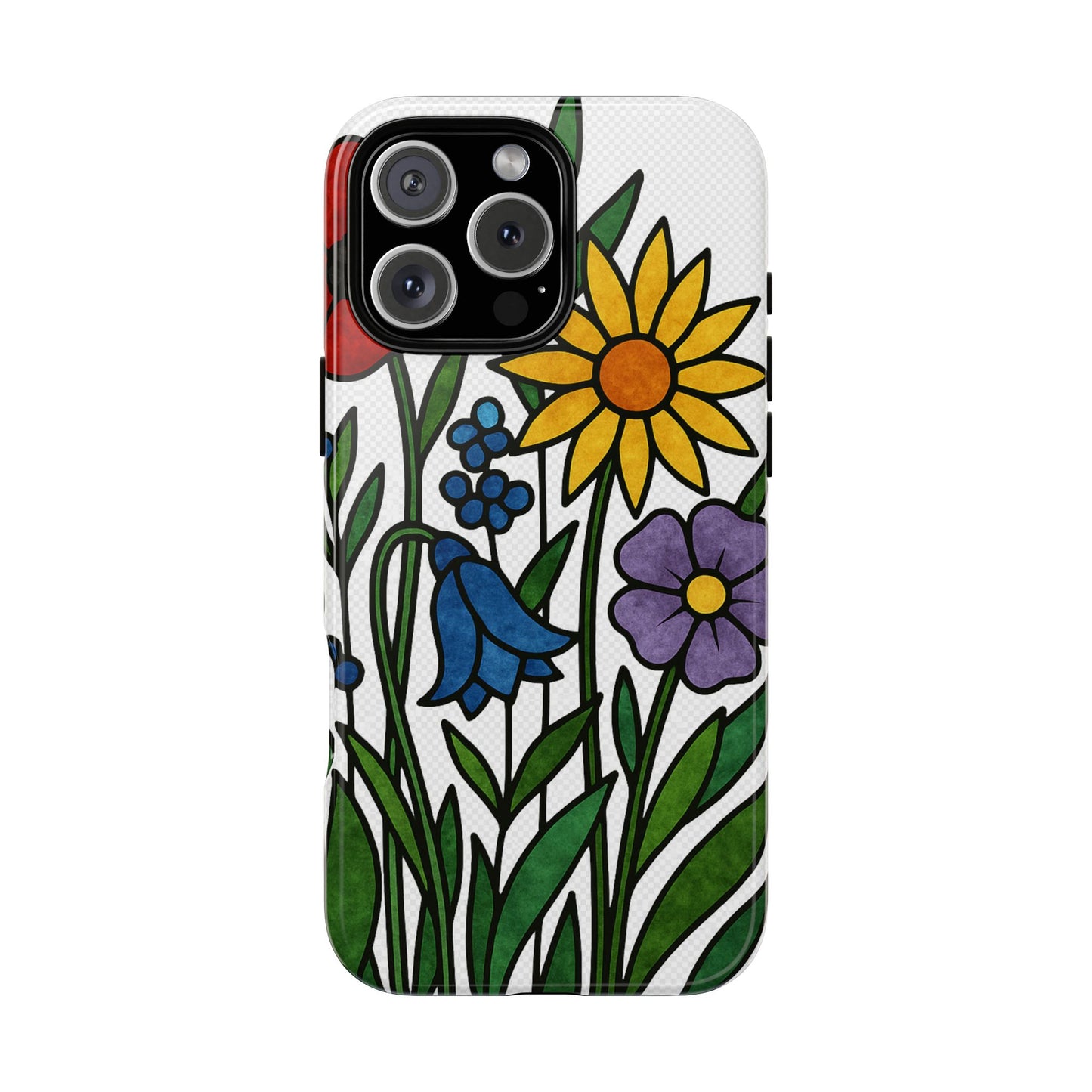 Floral Phone Case, Vibrant Flower Design, Tough Protection, Gift for Nature Lovers, Spring Decor