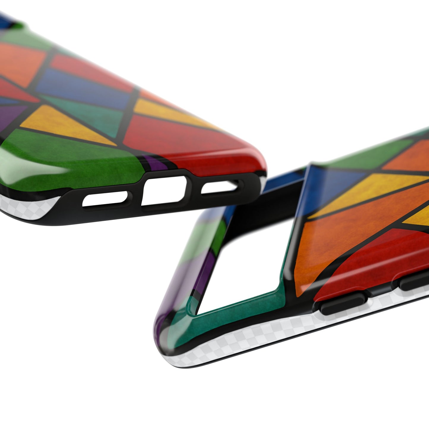 Colorful Phone Case, Stained Glass Pattern, Artistic Phone Cover, Unique Smartphone Protection, Vibrant Gift for All Occasions
