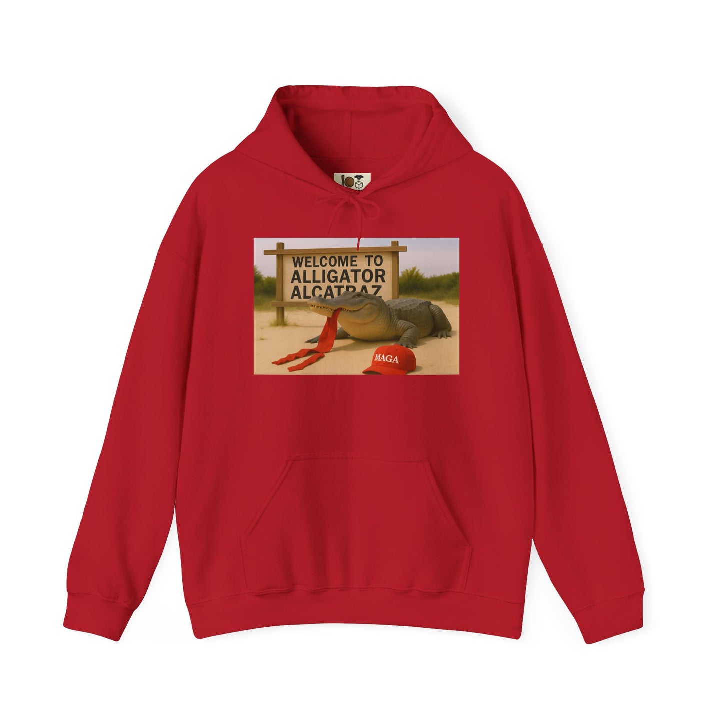 Welcome to Alligator Alcatraz Hoodie, Fun Graphic Sweatshirt, Unisex Hooded Sweatshirt, Casual Wear, Gift for Nature Lovers, ALLIGATOR ALCATRAZ, TRUMP