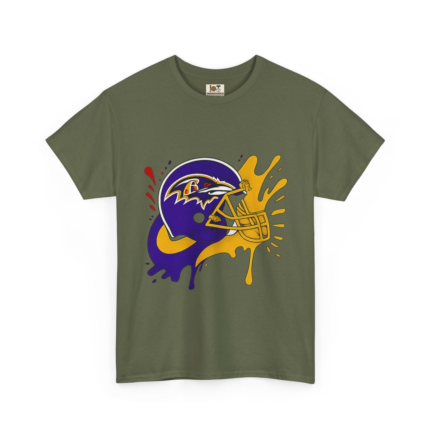 Baltimore Ravens Paint Splash Unisex Heavy Cotton Tee, Sports T-shirt, Football Fan Gift, Game Day Apparel, Team Pride Shirt