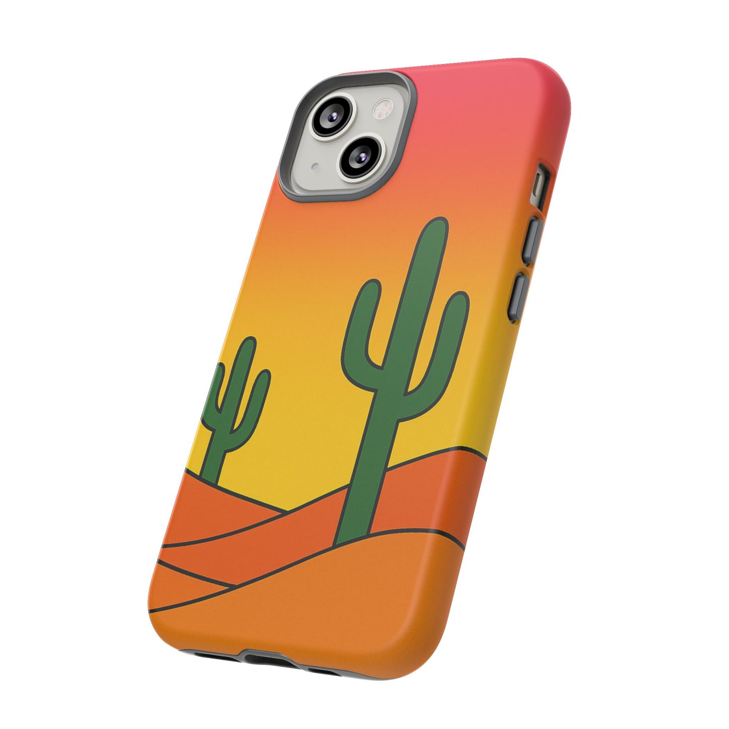 Desert Vibes Phone Case, Tough Cases, Cactus Design, Colorful Phone Cover, Summer Aesthetic, Unique Gift Idea