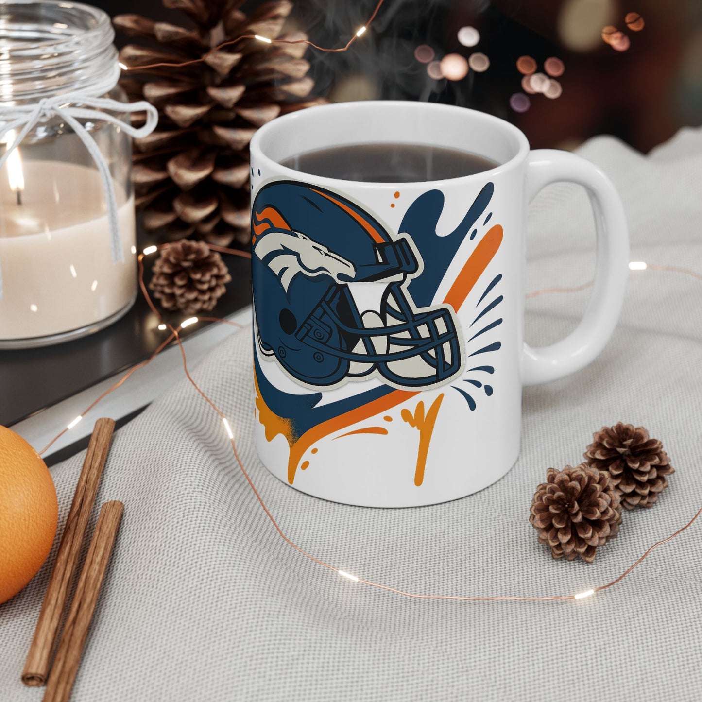 Denver Broncos Sports Ceramic Mug - Perfect for Game Day, NFL Fans, Gift for Him/Her, Team Spirit