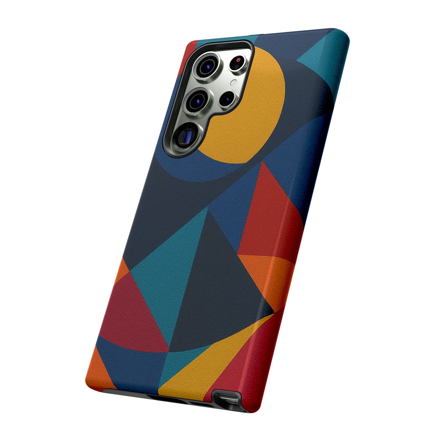 Vibrant Phone Case, Colorful Phone Cover, Geometric Design, Artistic Gift, Trendy Accessory, Vibrant Colors, Unique Design