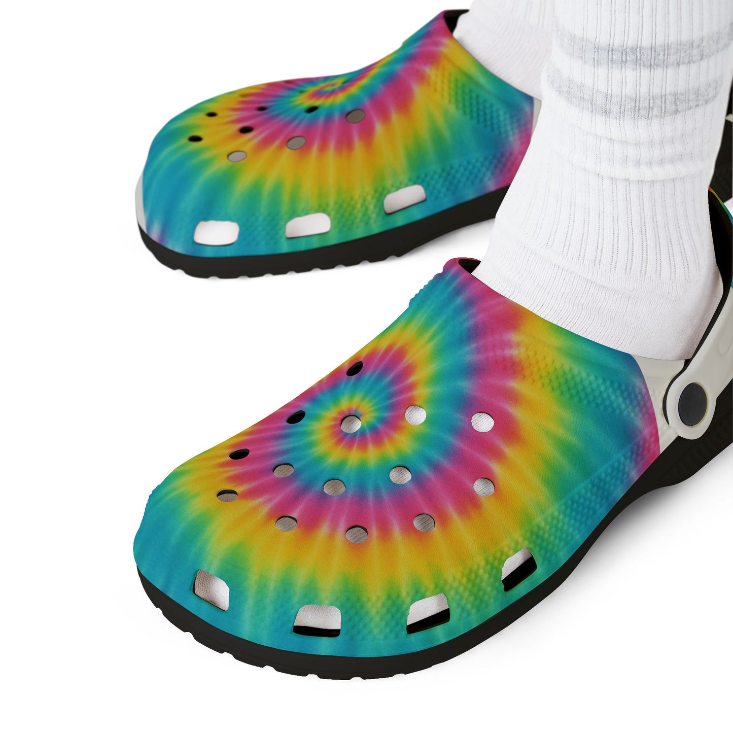 Tie-Dye EVA Foam Clogs - Fun, Stylish, Comfortable Casual Footwear for Summer Adventures, Festivals, Beach, Gardening, Daily Wear