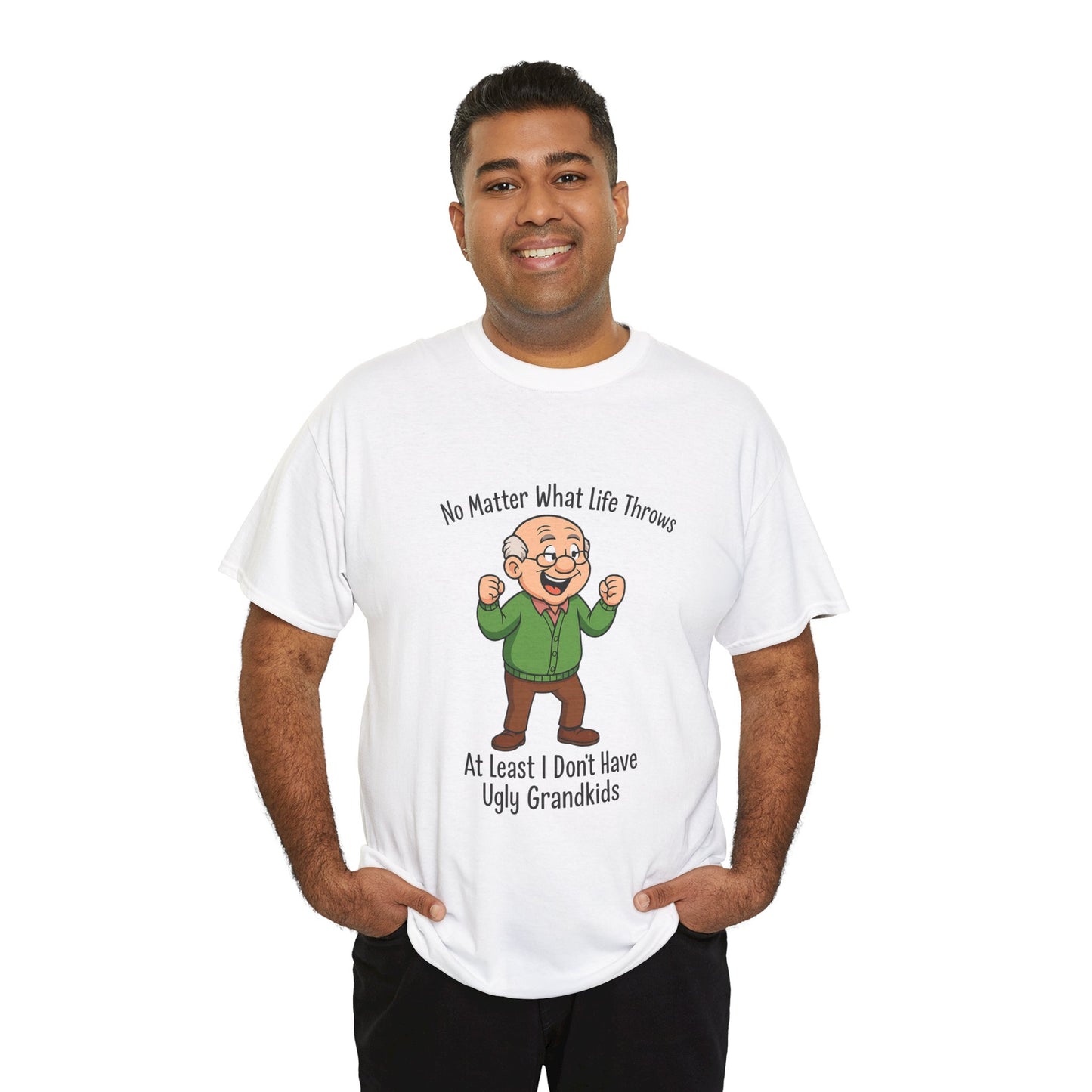 Funny Grandpa Tee, Unisex Heavy Cotton Tee, Gift for Grandparents, Humorous T-Shirt, Birthday or Father's Day Gift