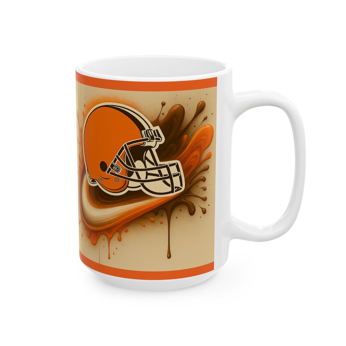 Cleveland Browns Fan Ceramic Mug, 11oz or 15oz, NFL Gift, Sports Coffee Cup, Football Fan Merchandise, Game Day Drinkware