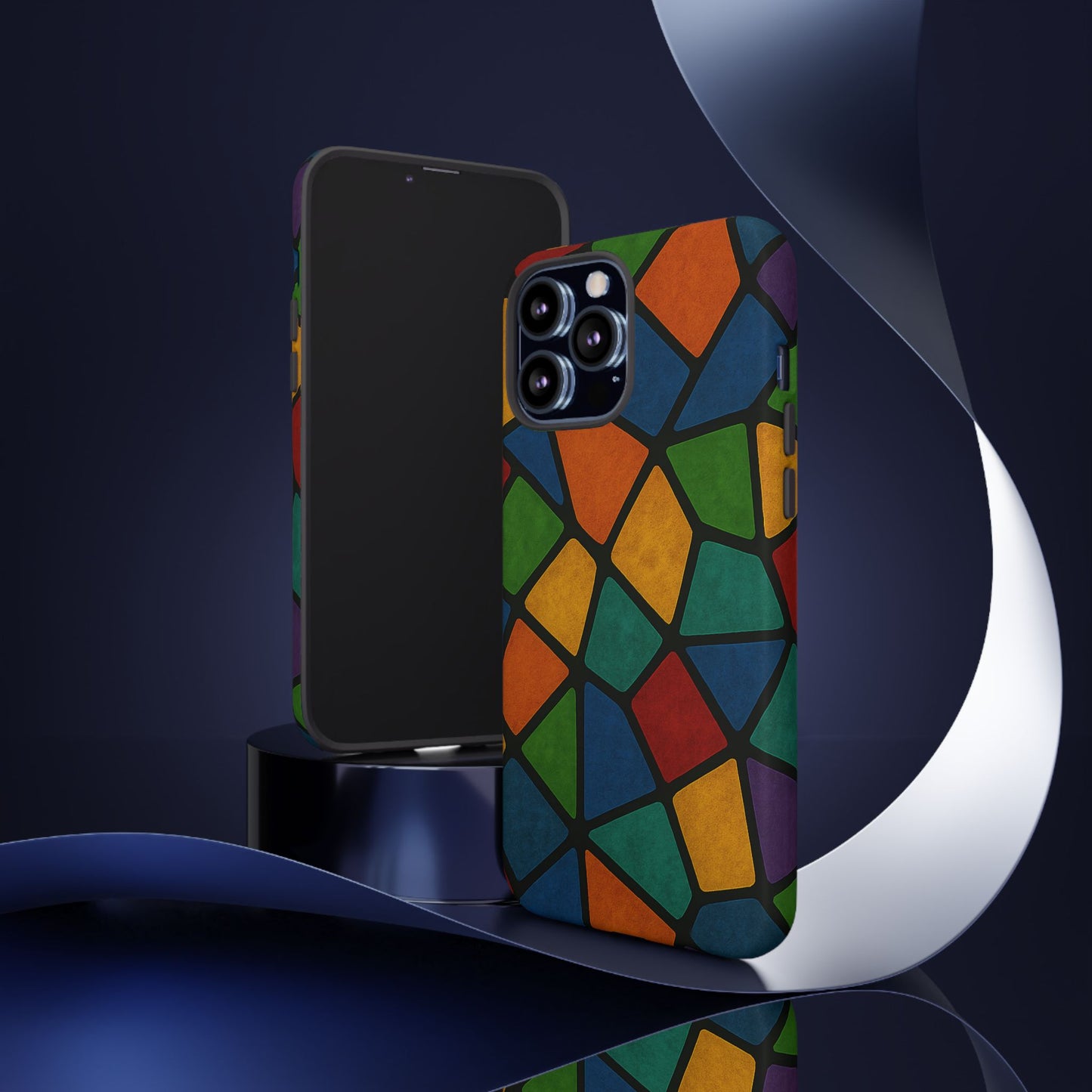 Colorful Mosaic Phone Case, Tough Cell Phone Cover, Vibrant Smartphone Protector, Unique Gift for Weddings, Birthday, Holidays