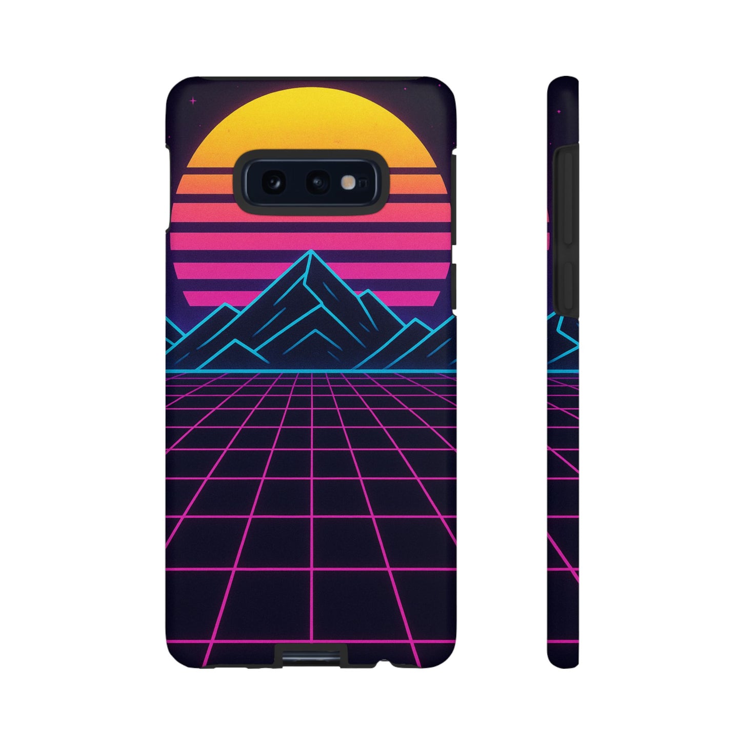 Retro Sunset Phone Case, Vintage Neon Case, 80s Aesthetic Cover, Gift for Tech Lovers, Unique Phone Accessories