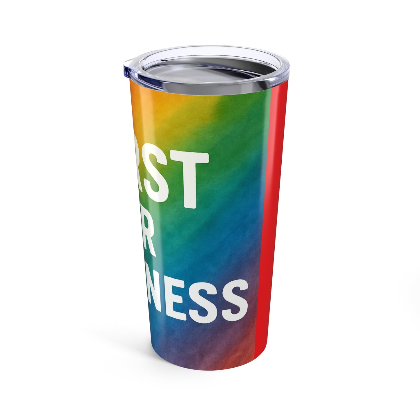 Colorful 20oz Tumbler - 'Thirst for Greatness' Inspirational Drinkware, Great for Travel, Gifts, Pride, Celebrations