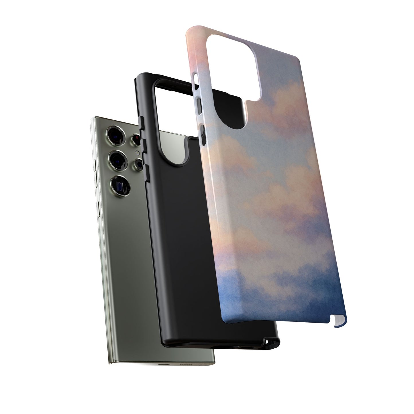 Sky Blue Cloud Phone Case, Tough Phone Cover, Aesthetic Cell Phone Accessory, Gift for Teen, Trendy Tech Protection