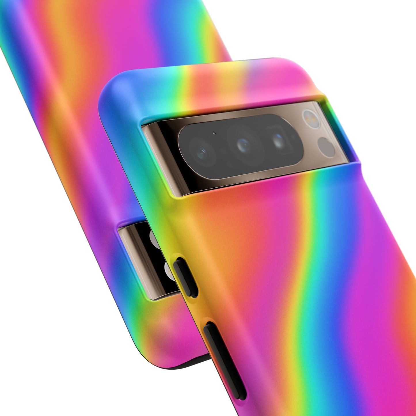 Rainbow Wavy Phone Case - Colorful Tough Cases for Stylish Protection, LGBTQ+ Pride Gift, Trendy Phone Accessory, Birthday, Holiday Present
