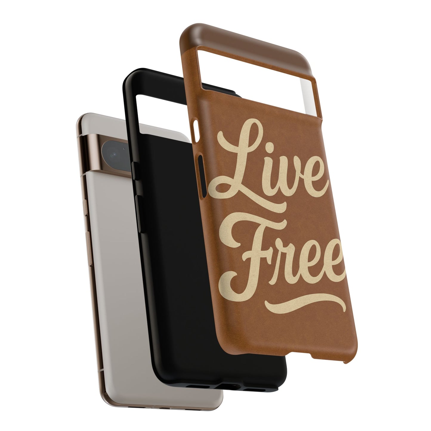 Live Free Phone Case, Tough Cases, Inspirational Phone Accessories, Gift for Adventurers, Customizable Design, Unique Tech Gifts
